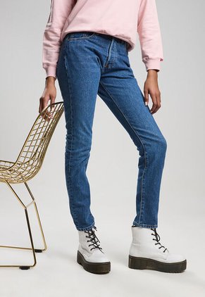 Jean Levi's 501 Skinny Fit Índigo Medio
