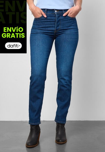 Jean Levi's Wedgie Straight Fit Índigo Medio