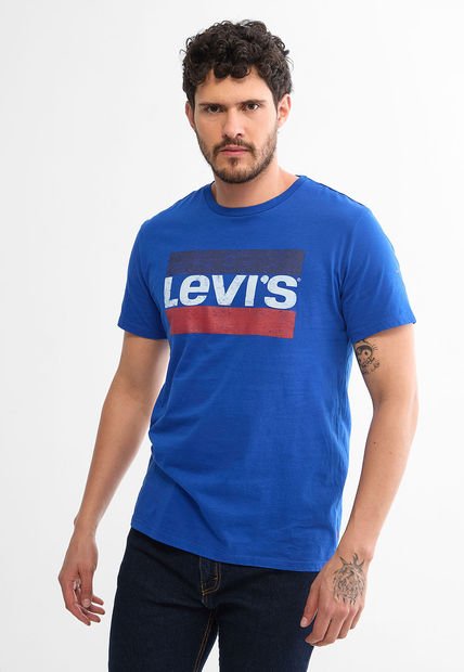 Camiseta Azul-Blanco-Rojo Levi's