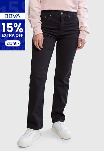 Jean Levi's 724 Slim Straight Negro Levis