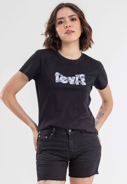 Camiseta  Negro-Blanco-Lila Levi's Graphic