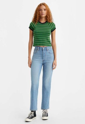 Jean Índigo Claro Levi's Ribcage Straight Ankle