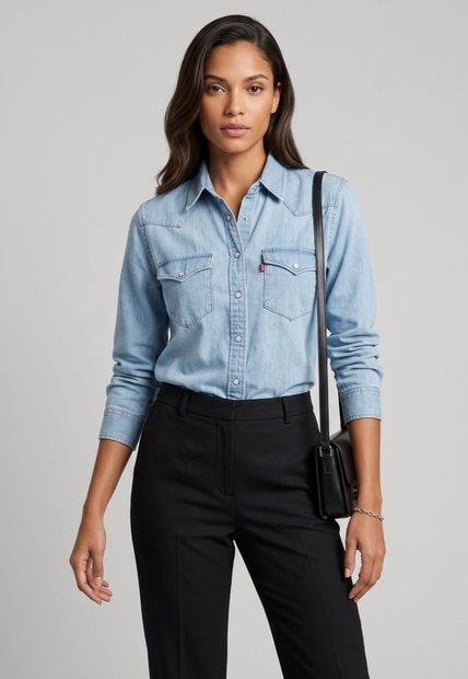 Camisa Denim Levi's Índigo Claro