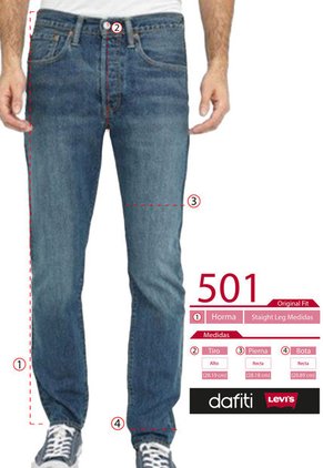 Jean Levi's 501 Original Fit Gris Oscuro