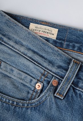Jean Levi's 555 Relaxed Straight Fit Índigo Medio