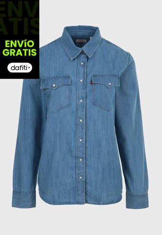 Camisa Denim Levi's Iconic Western Índigo Claro Levis