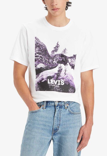 Camiseta Blanco-Negro-Violeta Levi's