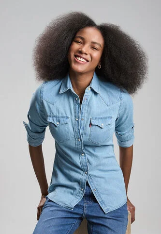 Camisa Denim Levi's Iconic Western Índigo Claro Levis