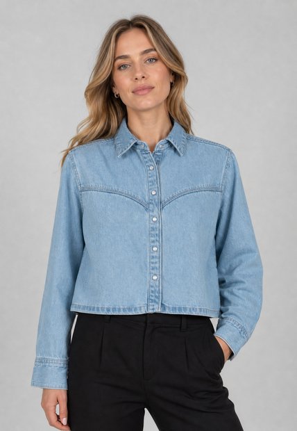 Camisa Denim Levi's Logan Tencel Shaket Índigo Claro