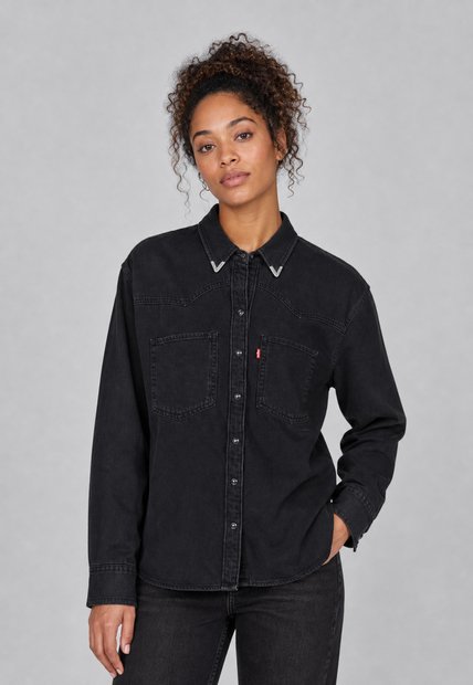 Camisa Denim Levi's Teadora Western Negro