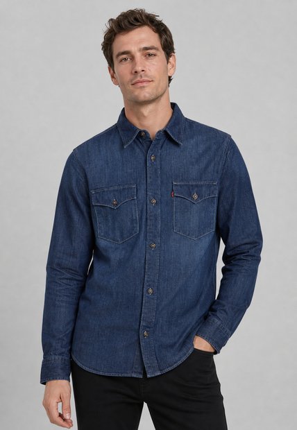 Camisa Denim Levi's Relaxed Western Índigo Medio