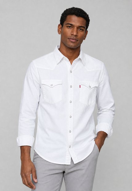 Camisa Denim Levi's Barstow Western Blanco