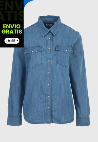 Camisa Denim Levi's Iconic Western Índigo Claro Levis