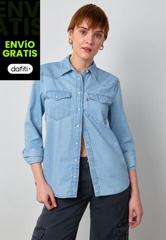 Camisa Denim Levi's The Ultimate Western Índigo Claro Levis