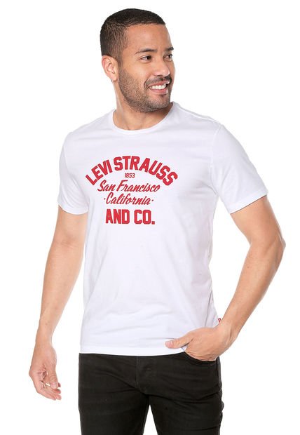 Camiseta Blanco-Rojo Levi's