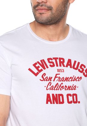 Camiseta Blanco-Rojo Levi's