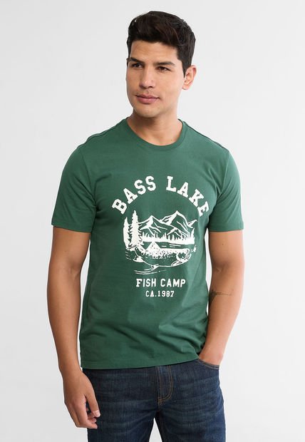 Camiseta Verde Oscuro-Blanco Levi's