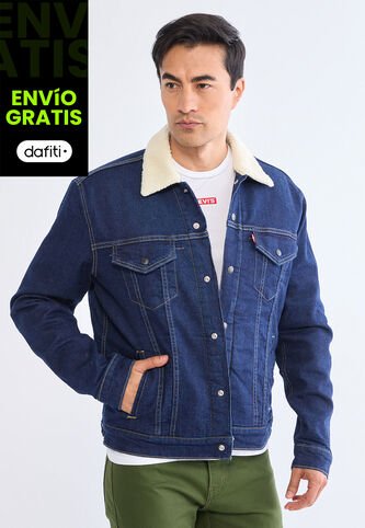 Chaqueta Denim Levi's Sherpa Trucker Índigo Oscuro Levis