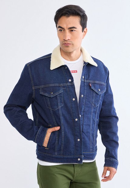 Chaqueta Denim Levi's Sherpa Trucker Índigo Oscuro