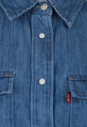 Camisa Denim Levi's Iconic Western Índigo Medio