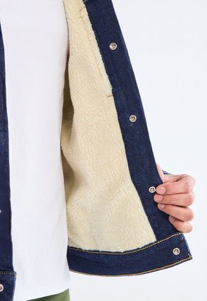Chaqueta Denim Levi's Sherpa Trucker Índigo Oscuro