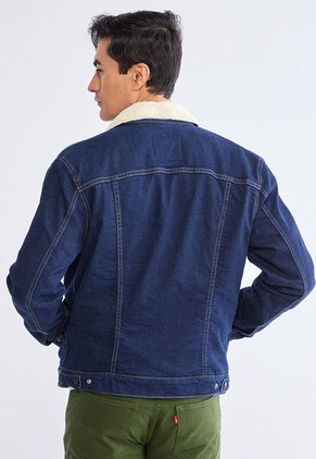 Chaqueta Denim Levi's Sherpa Trucker Índigo Oscuro