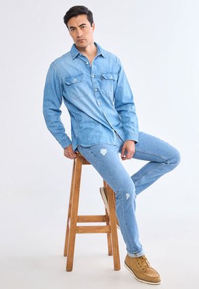 Camisa Denim Levi's Jackson Worker Índigo Medio