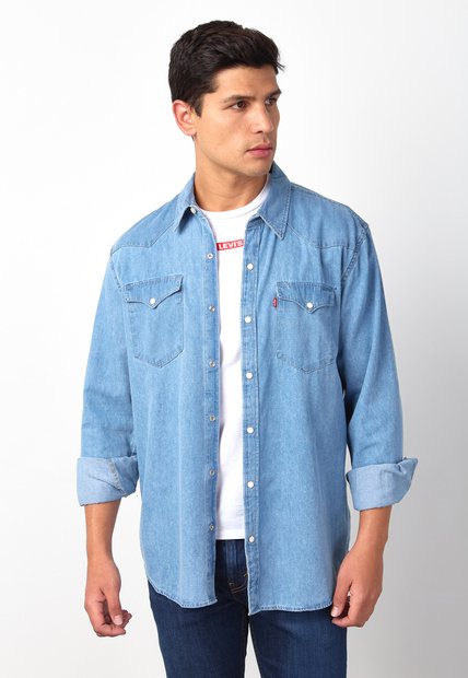 Camisa Denim Levi's Classic Western Índigo Claro