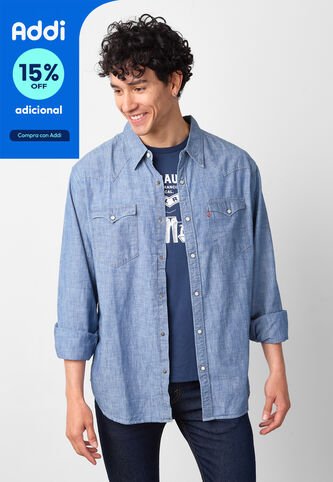 Camisa Denim Levi's Barstow Índigo Medio Levis