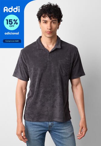 Polo Levi's Terry Pocket Gris Oscuro Levis