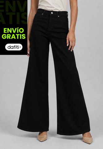 Jean Levi's 318 Shaping Wide Leg Fit Negro Levis