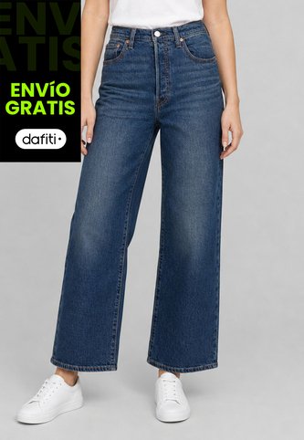 Jean Levi's Ribcage Straight Ankle Fit Índigo Oscuro Levis