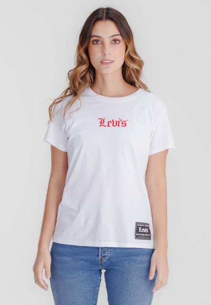Camiseta Blanco-Rojo Levi's