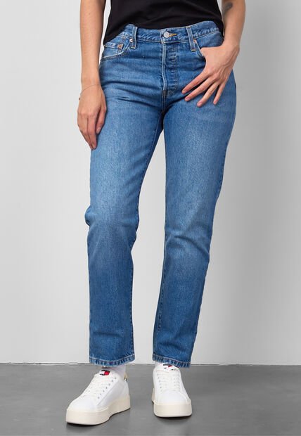 Jean Levi's 501 Original Cropped Fit Índigo Claro