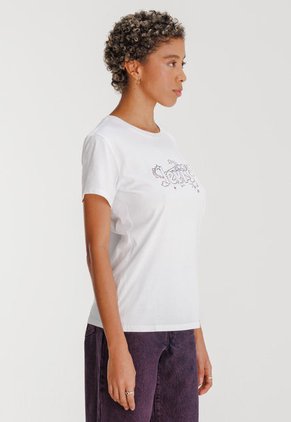 Camiseta Blanco-Negro-Lila Levi's