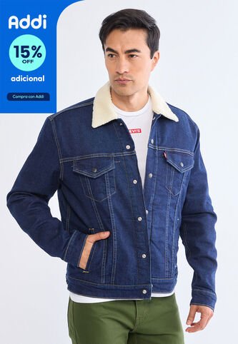 Chaqueta Denim Levi's Sherpa Trucker Índigo Oscuro Levis