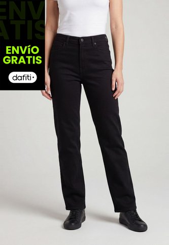 Jean Levi's Ribcage Straight Ankle Fit Negro Levis