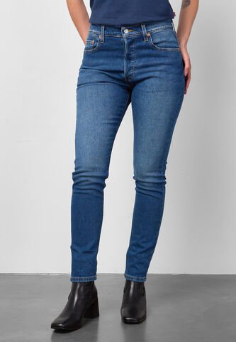 Jean Levi's 501 Skinny Fit Índigo Medio Levis