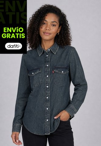Camisa Denim Levi's Iconic Western Índigo Medio Levis