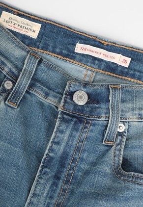 Jean Levi's 728 Wide Leg Fit Índigo Medio