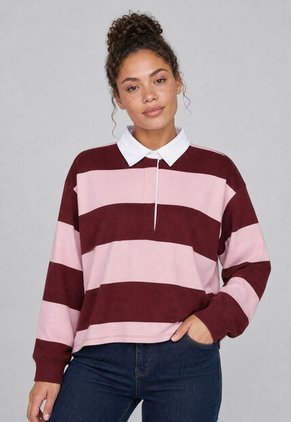 Camiseta Manga Larga Levi's Reeinie Rugby Rosa