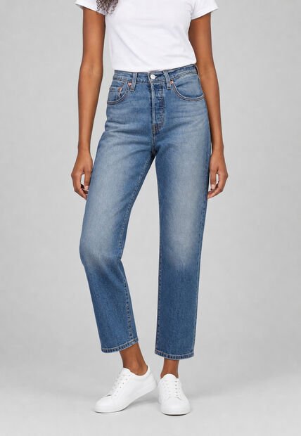 Jean Levi's 501 Crop Fit Índigo Claro