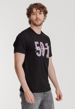 Camiseta Negro-Fucsia-Azul Levi's Graphic 501