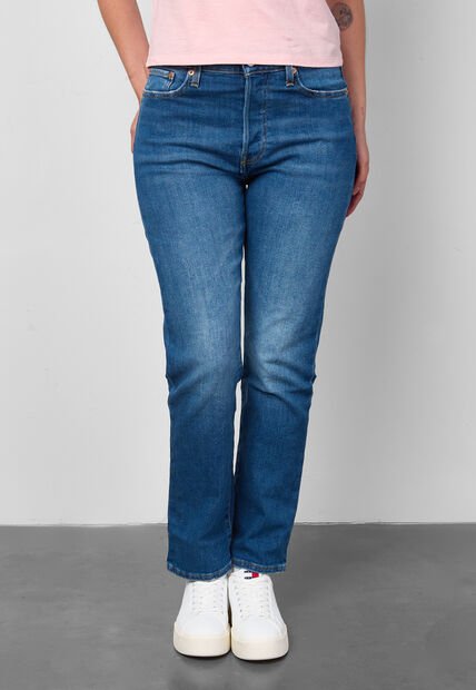Jean Levi's Wedgie Straight Fit Índigo Medio