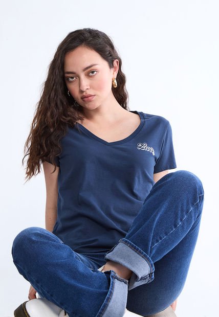 Camiseta Azul Navy-Blanco Levi's