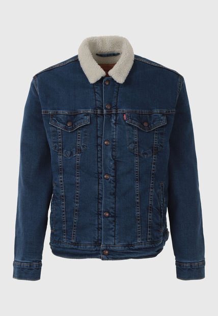 Chaqueta Denim Levi's Sherpa Trucker Índigo Medio