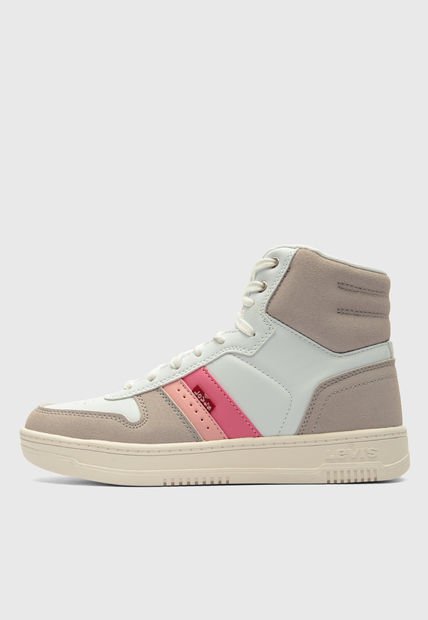 Tenis Lifestyle Blanco-Beige-Rosa Levi's Drive Hi