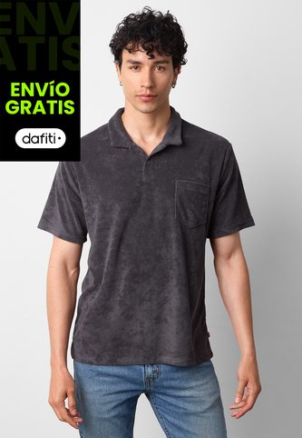 Polo Levi's Terry Pocket Gris Oscuro Levis