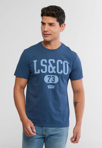 Camiseta Azul Navy-Celeste Claro Levi's