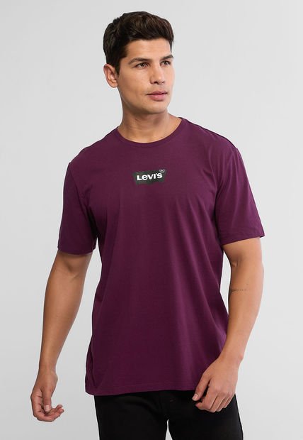 Camiseta Violeta Oscuro-Negro-Blanco Levi's